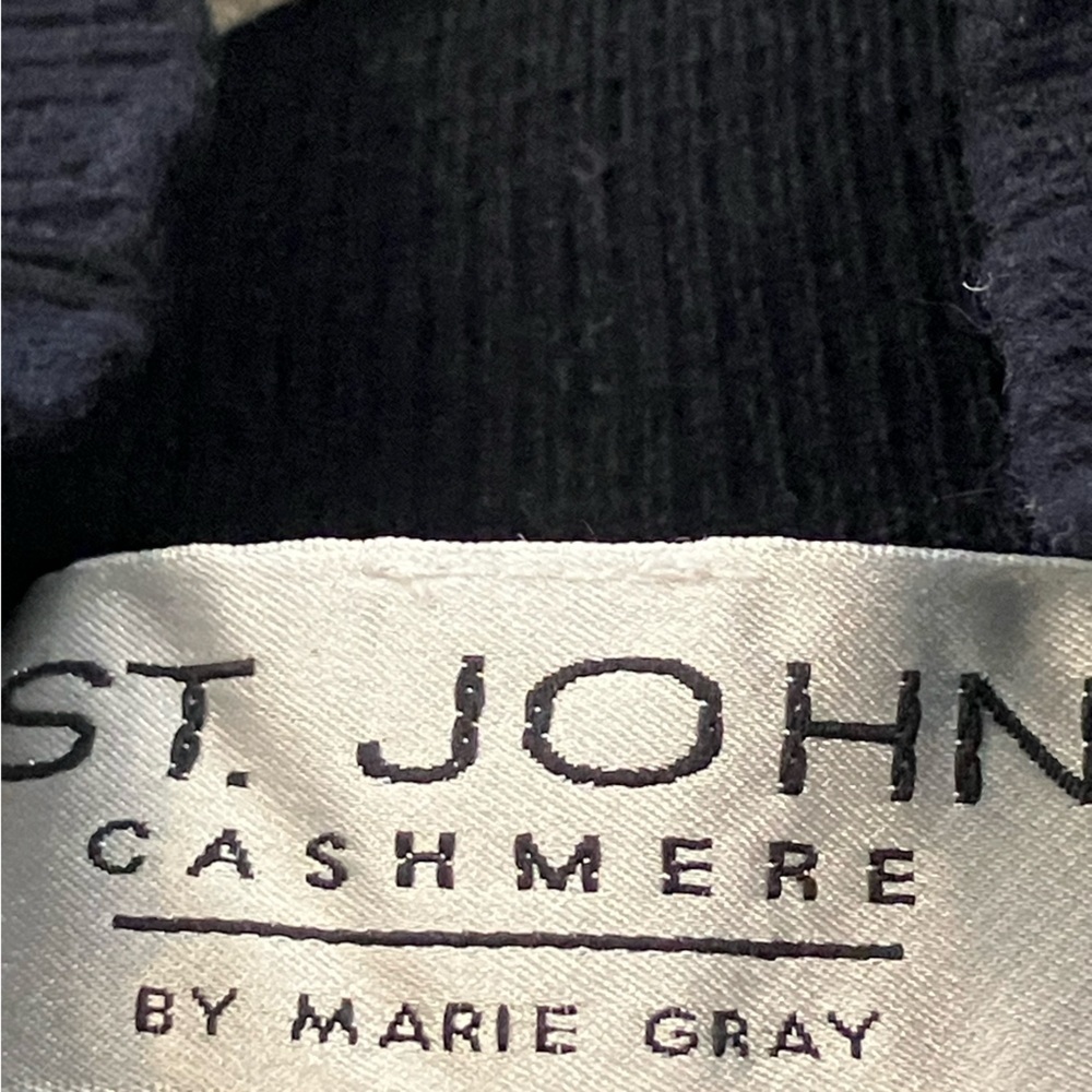 St John Cashmere Sleeveless Turtleneck Black Small - Picture 3 of 7